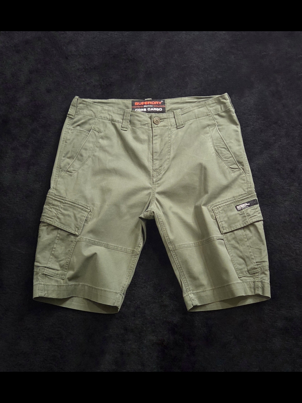 Superdry Men's Olive Green Cargo Shorts